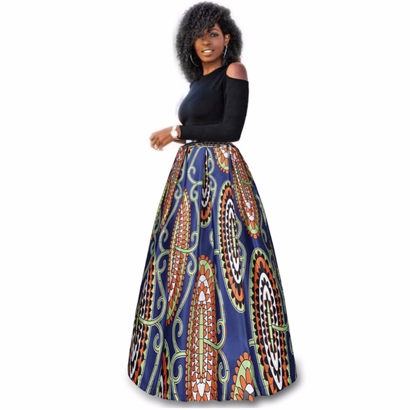 2PC Cold Shoulder Top And Maxi Skirt - Picture 1 of 2